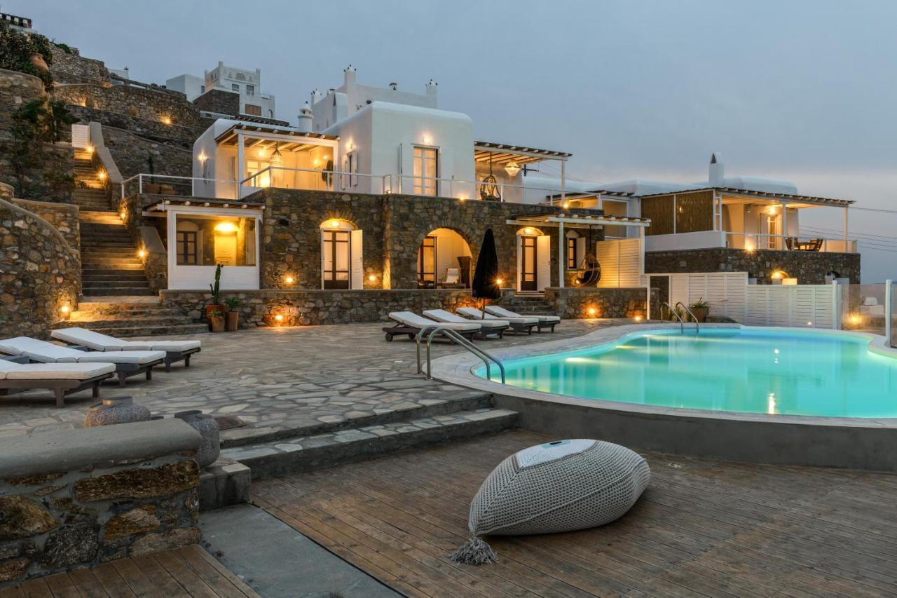 Cosset Villa Bohochic Sea&Harbourview And Sunset By One-Villas Ornos (Mykonos) Exterior foto