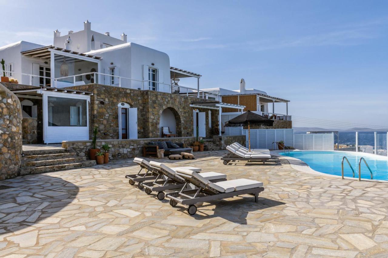 Cosset Villa Bohochic Sea&Harbourview And Sunset By One-Villas Ornos (Mykonos) Exterior foto