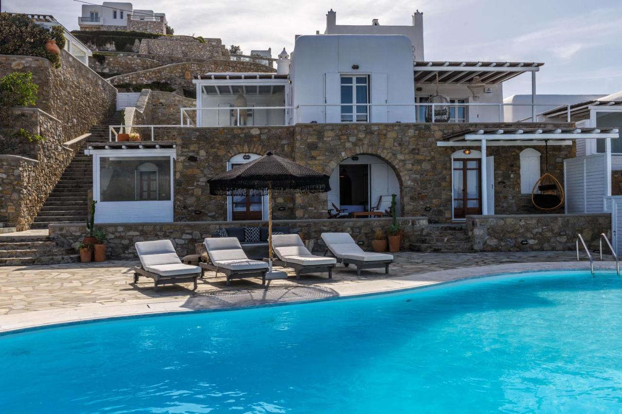 Cosset Villa Bohochic Sea&Harbourview And Sunset By One-Villas Ornos (Mykonos) Exterior foto